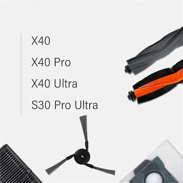 8 stk. Udskiftningsdele til X40 Pro S30 Pro Ultra robotstøvsuger
