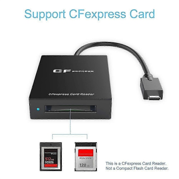 Cfexpress Typ B Kortläsare Usb3.1 Gen 2 Typ C Kortläsaradapter