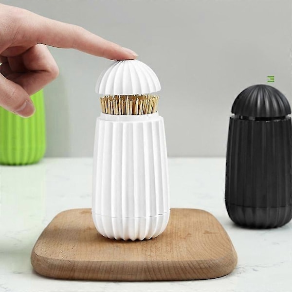 Kaktusformad Automatisk Tandpetarhållare Fodral Tandpetarbehållare Låda för Hem Restaurang Hotell Black