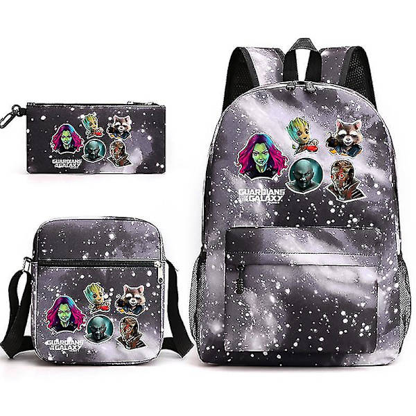 Guardians Of The Galaxy 3-pack Ryggsäckar Cartoon Barn Pojkar Flickor Skolväska Lättvikts Studenter Vattentät Kapacitet Mochilas style 10