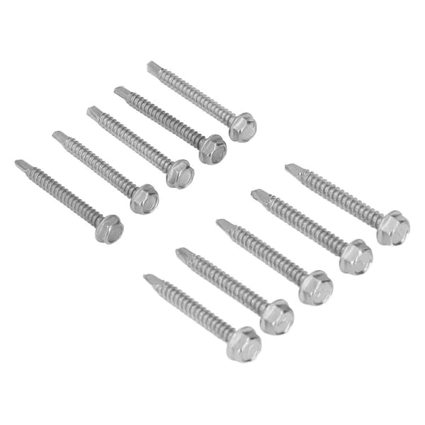 100 stk. selvborende skruer, sortiment, sekskantet hoved, 410 rustfrit stål, 4,2x38 mm, 4,8x38 mm
