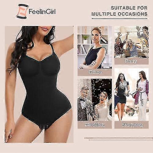 Dame Helkroppsformende Shapewear Sømløs Fast Magekontroll Slankende Body L