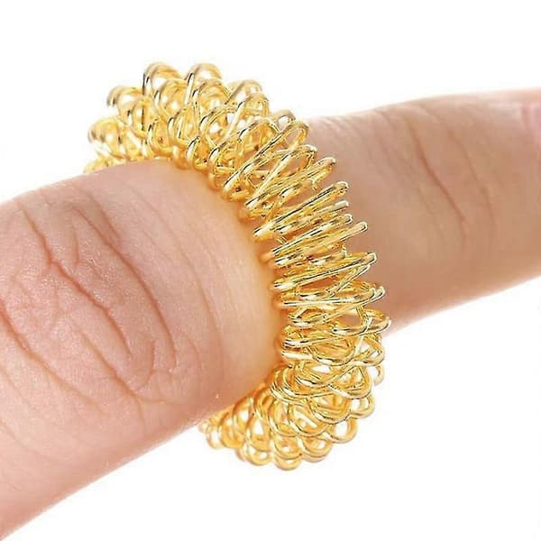 20 Stycken Sensoriska Fingerringar, Fingerring/Akupressurring Set Tyst Stressreducerare Och Massagerare
