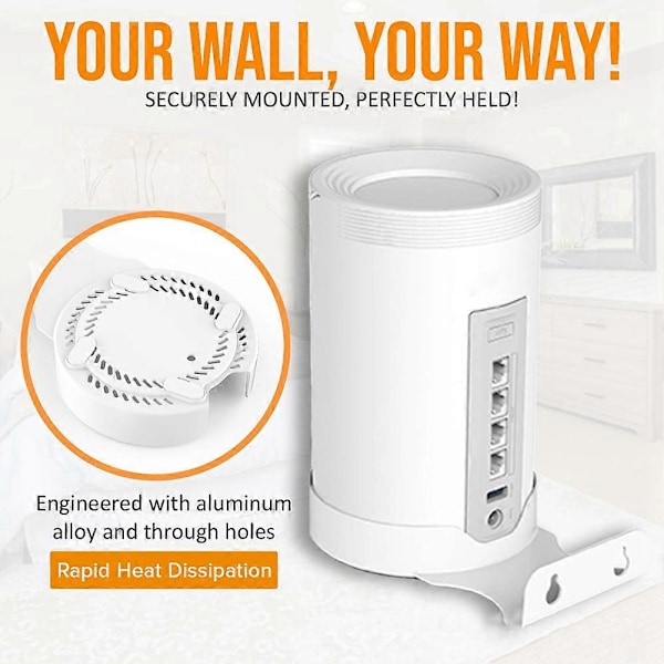 Routerväggfäste i aluminiumlegering för Deco BE75/BE85/BE95/BE17000 Whole Home Mesh WiFi 7 med tillbehör