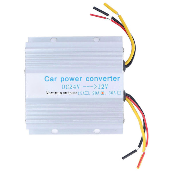 24V - 12V Buck-muunnin alumiiniseosta DC-jännitteensäädin GPS-navigointiin 240W 20A