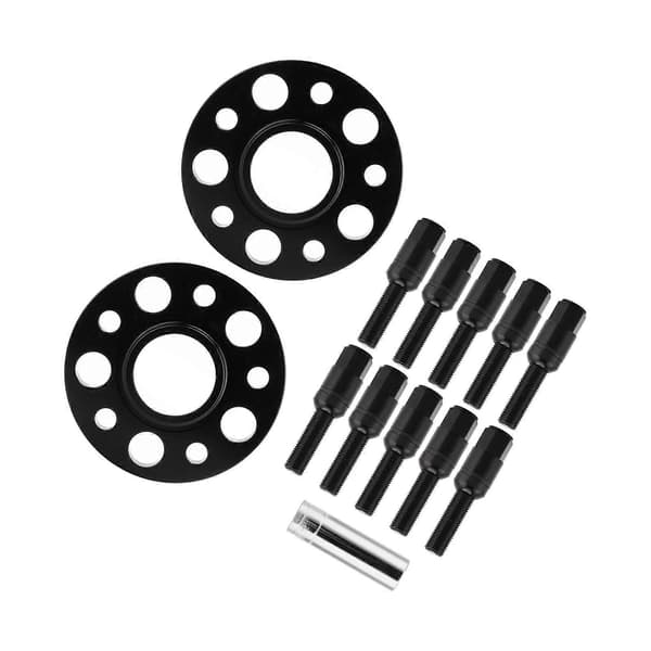 Bil Hub Centric Hjulafstandssæt 15mm Modifikation Reparation Udskiftning til A4/A6/A7/A8/Q5/RS5 Sort