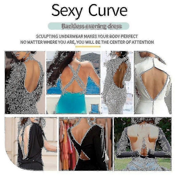 Bodystocking med åben ryg og anti-slip shapewear 42
