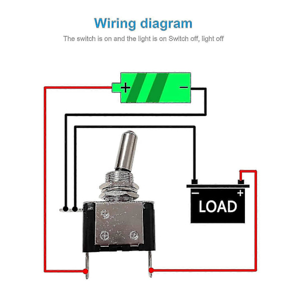 4 st Vippströmbrytare 12V 20A Rocker Switch Röd LED-ljusströmbrytare, 2-Pin Rocker