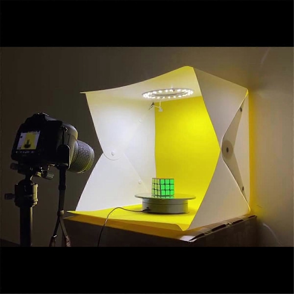 Elektrisk Roterende Spejl Display Stand 2 Hastigheder Maksimal Vægt 3kg 360 Graders Hvirvlende Platform Fotografering (Sort)