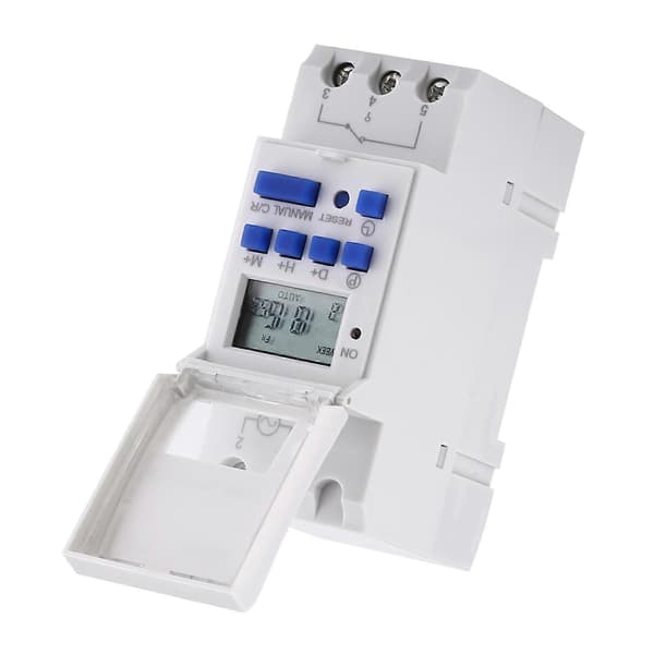LCD-skjerm 7 dager Programmerbar Elektronisk Relé Tidsbryter 16på8av Timer (AC110V)