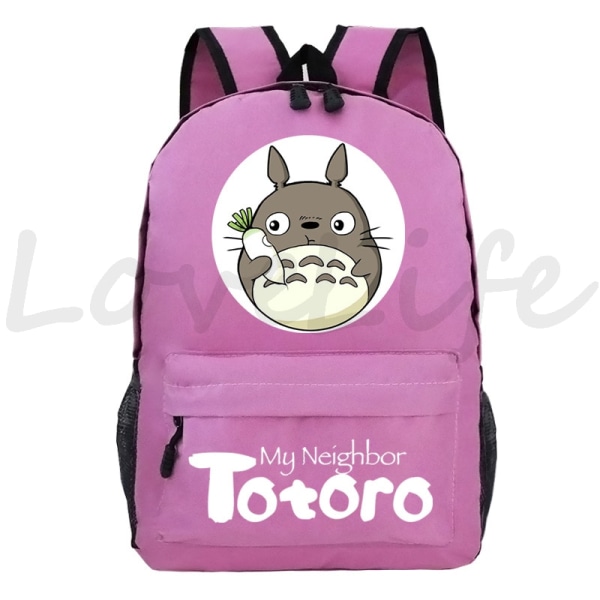 Min granne Totoro Ryggsäckar Anime Ryggsäck Mochila Pojkar Flickor Tecknade Skolväskor Studenter Bokväska Tonåring Laptop Resväska style 29