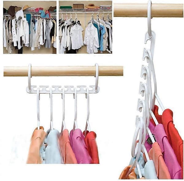 8 tilaa säästävän monitoimiripustimen sarja kaappeihin (8 ripustimen pakkaus) 23*8cm