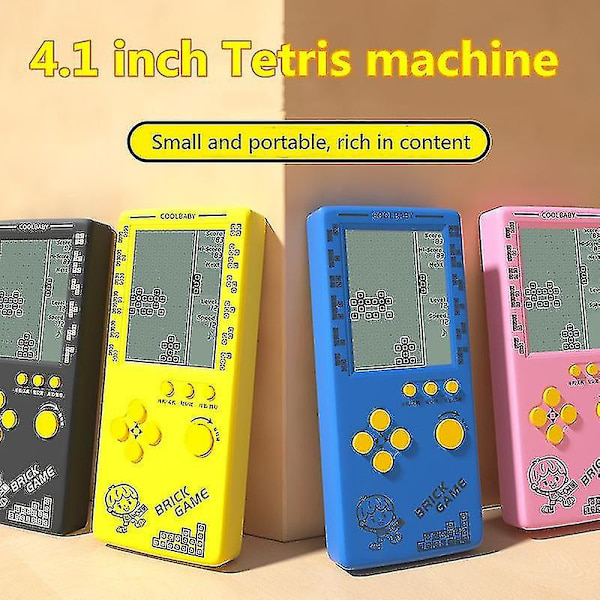 4,1 tums stor skärm Tetris Spelkonsol Bärbar Spelkonsol Blue