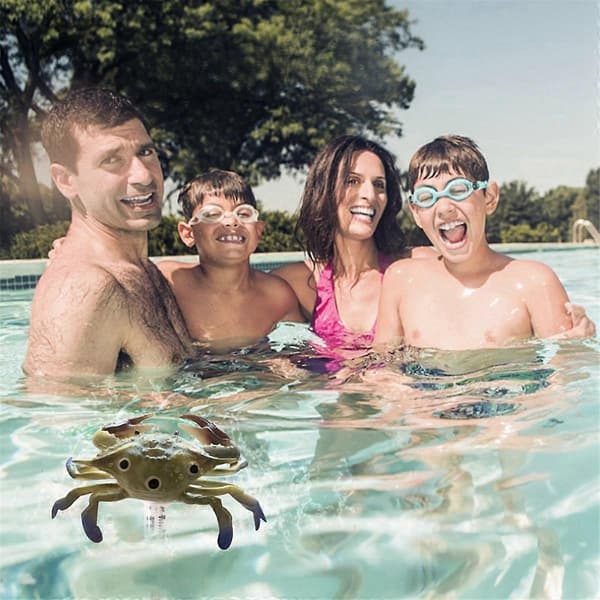 Pooltermometer Flytande Lättläst Stor Storlek Pooltermometer Havsdjursformad Termometer (Krabba)