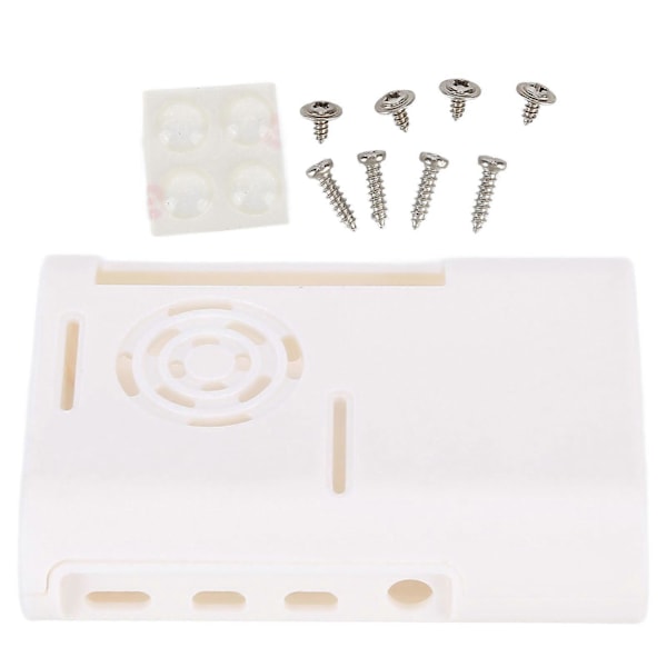 Kabinet ABS Varmeafledning Beskyttende Skal Køledele til Raspberry Pi 4 Model B Hvid