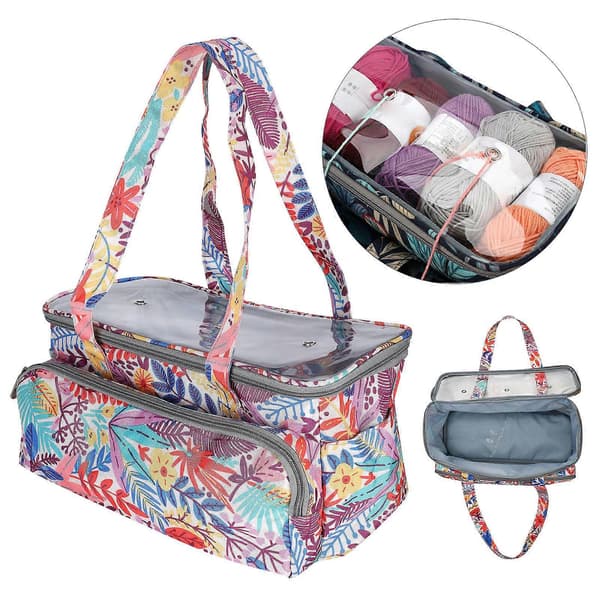 Trykket Ull Oppbevaringspose DIY Garn Strikkeveske Syutstyr Organizer Utstyr