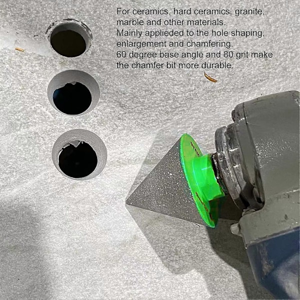 Diamantfasfres 60 grader 80 Grit Kutter Borverktøy for Keramisk Marmor
