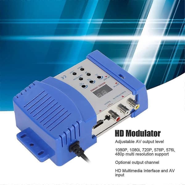 HD Modulator Digital RF Modulator PAL NTSC Format Drive Free, -Kompatibel med RF Modulator AV til RF