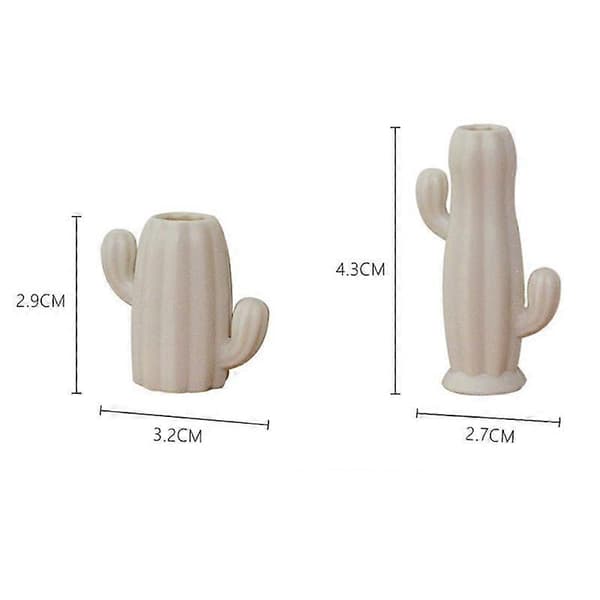 2 STK 1/6 Skala Miniatur Simulering Mini Kaktus Vase Hus Dekoration til Barbies BJD Dukke Tilbehør, B