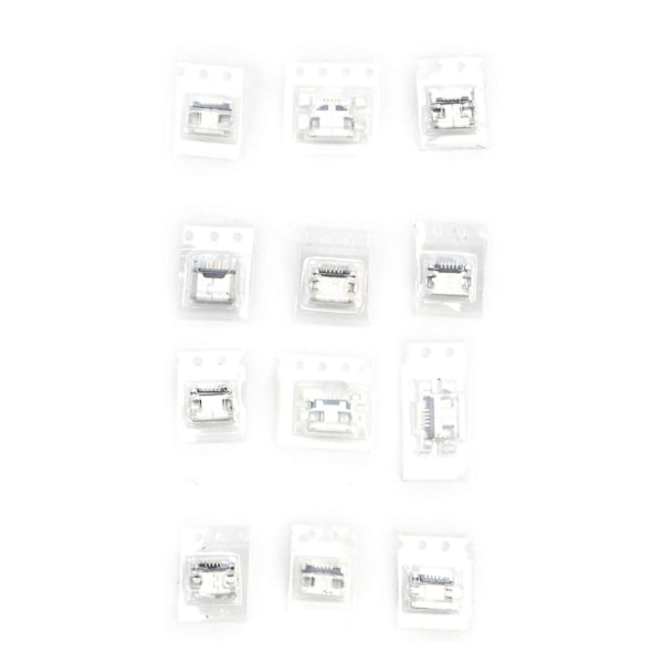 12 kpl Mini USB -liitin ruostumattomasta teräksestä, liittimen korjausvaihtoadapteri, sähkötarvikkeet