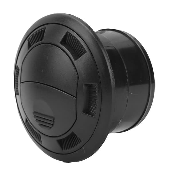 75mm Instrumentbräda Luftkonditionering Deflektor Utlopp Svart Rund Ventil Universal för Buss Husbil