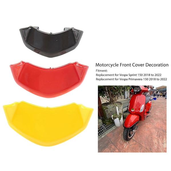 Front Horn Cover Trim Belysning Front Tie Belts Luftventil Indstrømningskanal Dekorationsdæksel Udskiftning til Vespa Sprint 150 Sort+Rød+Gul