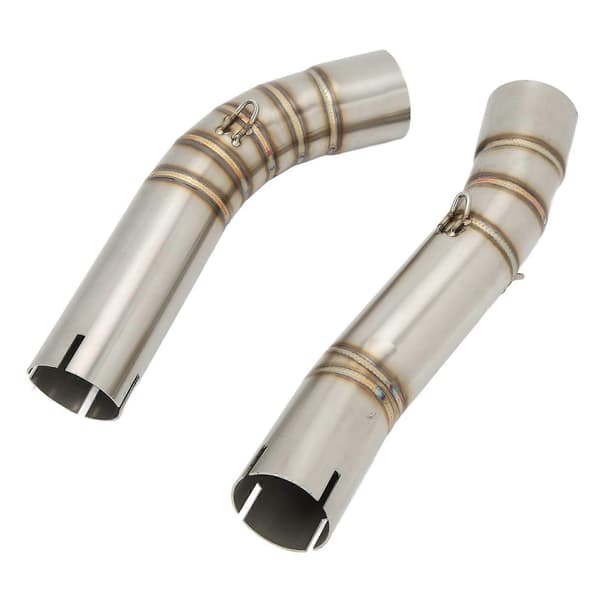 2 stk. Eksos Midtre Rør i Rustfritt Stål Erstatning for YZF?R1 2007?2008