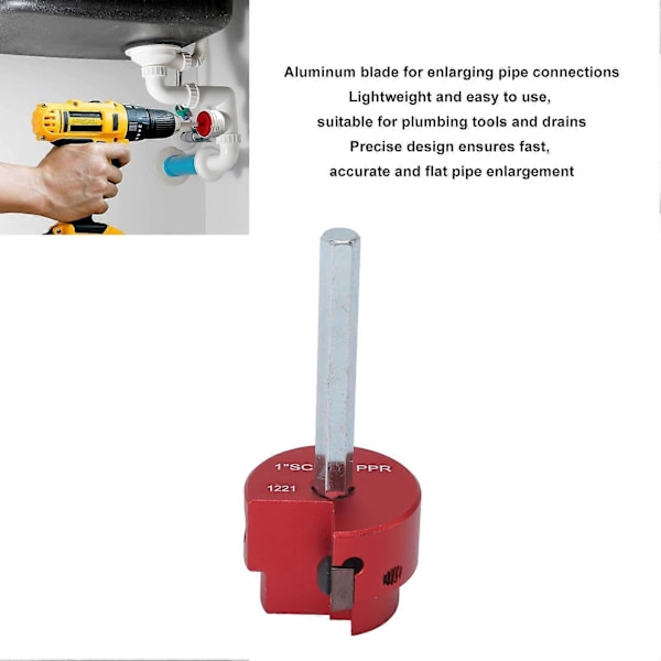 PVC Rörbrotsch Kit Aluminiumlegering Rörkoppling Brotsch PVC Kopplingshylsa Sparare för Vattenledningar Dräneringsledningar Ventilationsledningar 1 Tum