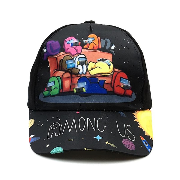 Among Us Impostor Och Crewmate Baseballkeps Barn Pojke Flicka Hatt Tryckt Barn Baseballkeps Tecknad Solhatt style 4
