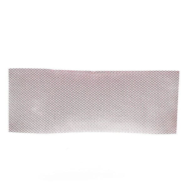 Bil Front Center Grill Rhombisk Mesh Stabil Struktur Aluminium Universal Pasform til Biler Rød