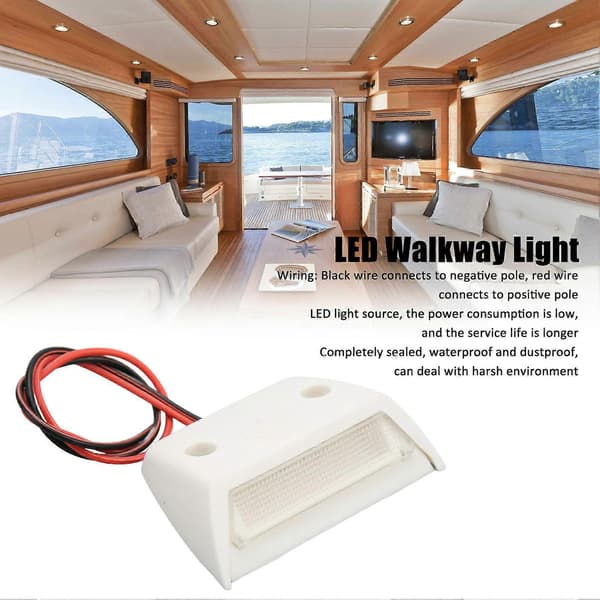 LED Dekkslys 12V Hvit Belysning Lett Slitesterk Universell for Båt Yacht RV ATV UTV