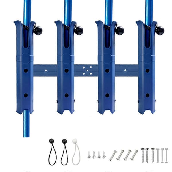 Båd Fiskestang Holder Stativ Bærbar Spindestang Rør Mount Beslag Socket Stativ Tilbehør Blå