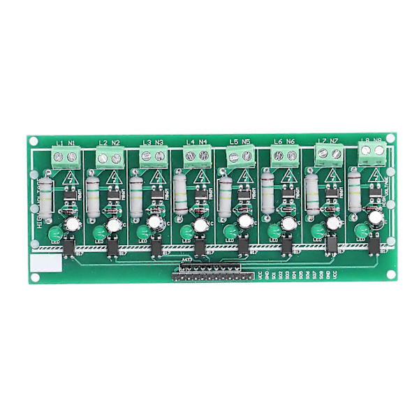 Optokopplarisoleringskort 8 Kanal PLC Spänningsdetekteringsmodul 220V AC för DIY