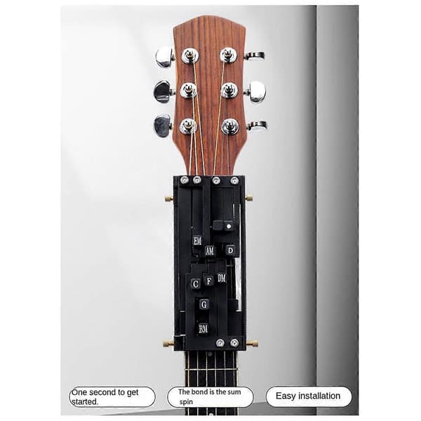 Ackordsmaskin, Gitarrhjälpmedel, Folkgitarrsång, Ackordövning Vit