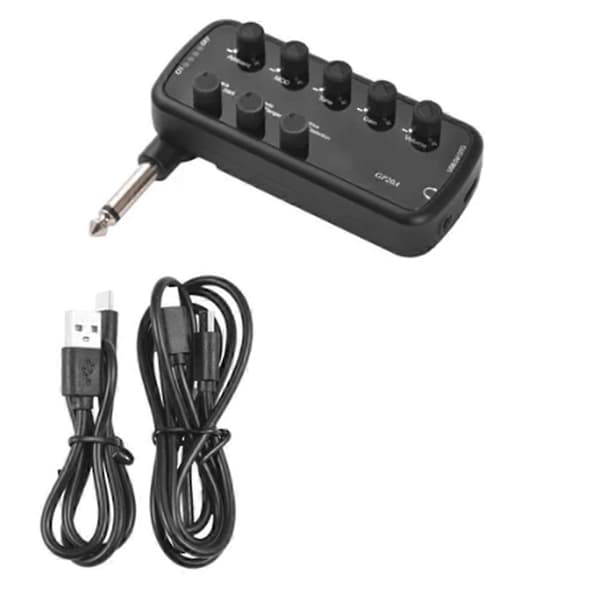 Basforstærker Mini Forstærker Bærbar Hovedtelefon Basforstærker Plug and Play til Elektrisk Guitarforstærker