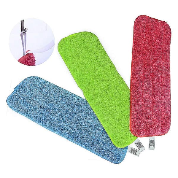 3 stk. absorberende moppepuder i mikrofiber, udskiftningsklud til gulvrengøring og støvfjerning