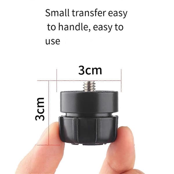 Ballhode Adapter Klippfeste for Actionkamera Ballhode Konverter 1/4 Skrue til 17mm Ballhode Grensesnitt Joint Adapter