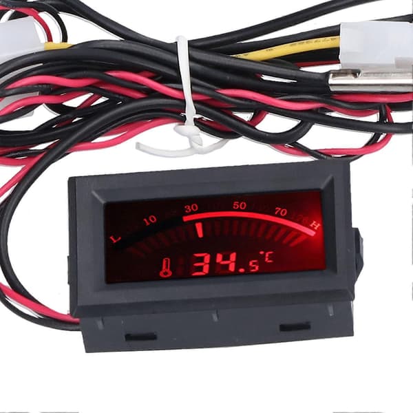 DC 5V Mini Termometer Metal Probe Digitalt Indbygget Temperaturmåler Modul NTC Sensor TS-805-R (Rødt Lys)