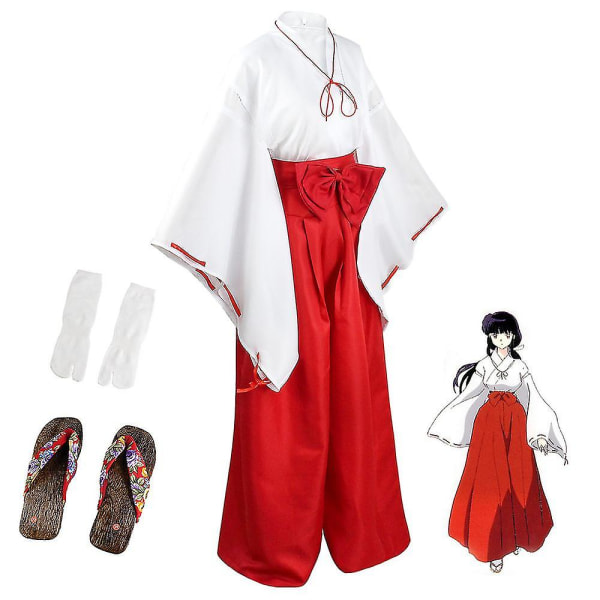 Inuyasha Rustom Cos Kostym Häxkostym Japansk Kimono Kvinnliga Kläder Sekundär Anime Forntida Stil Kläder Anime Kläder M
