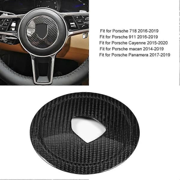 Bil Kolfiber Ratt Panel Skydd Dekoration Passar Porsche 718/ 911/Cayenne/Macan/Panamera