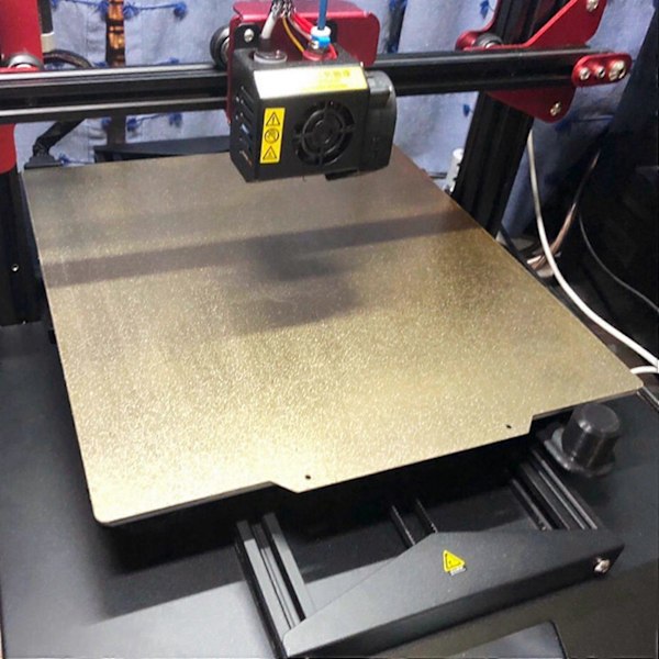 Dobbeltsidig PEI pulverlakkert fjærstålplate med magnetisk base, for 3D-skriver varmebed (310X310X2mm)