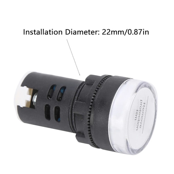 10 stk. AD16?22DS LED Signallampe Hvid Høj Lysstyrke Indikator Udstyrstilbehør AC/DC24V