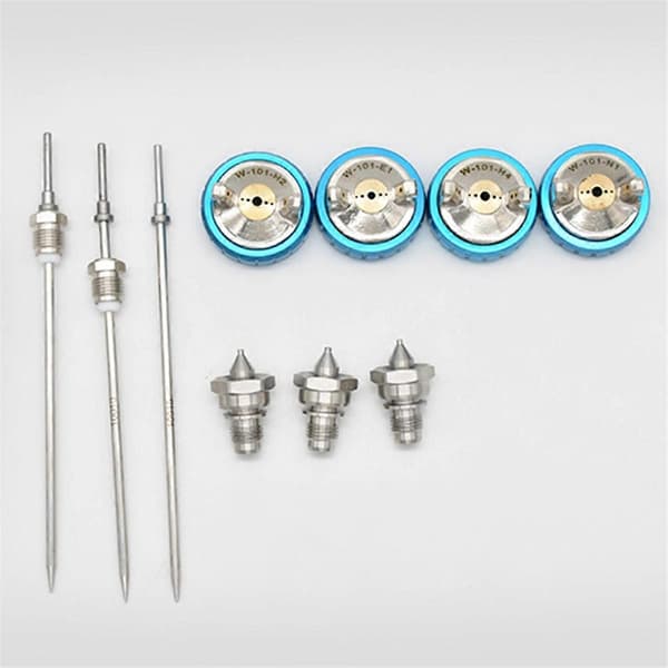 W-101 - Munstycksset Munstycks Nål och Munstycks Lock W101 HVLP - Matningsfärg Munstycke Luft - Delar 1.3mm