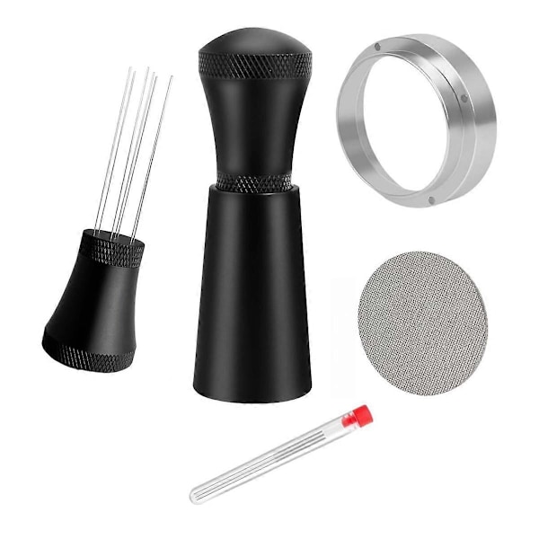 51MM Espresso Tilbehør, WDT Værktøj Espresso Kaffeomrører, Doserings Tragt og Puck Screen Sæt, Espresso Distributionsværktøj