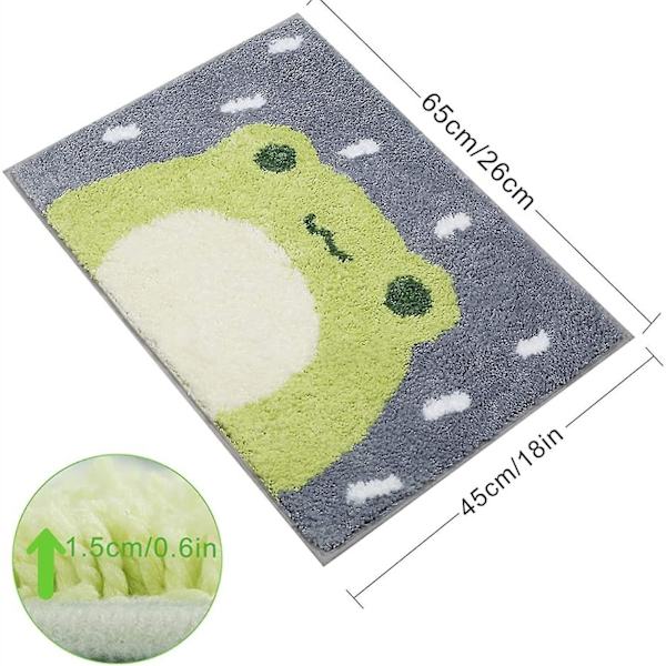Tflycq Badrumsmatta Söt Duschmatta, Lyxig Shaggy Hög Absorberande Och Halksäker, Maskintvättbar Passar Badkar, Dusch Och Badrum, Kärlek Little Frog 20 * 32