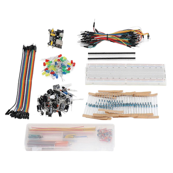 Elektronik Komponent Kit Starter Sjovt Sortiment med 830 Bindepunkter Breadboard til R3