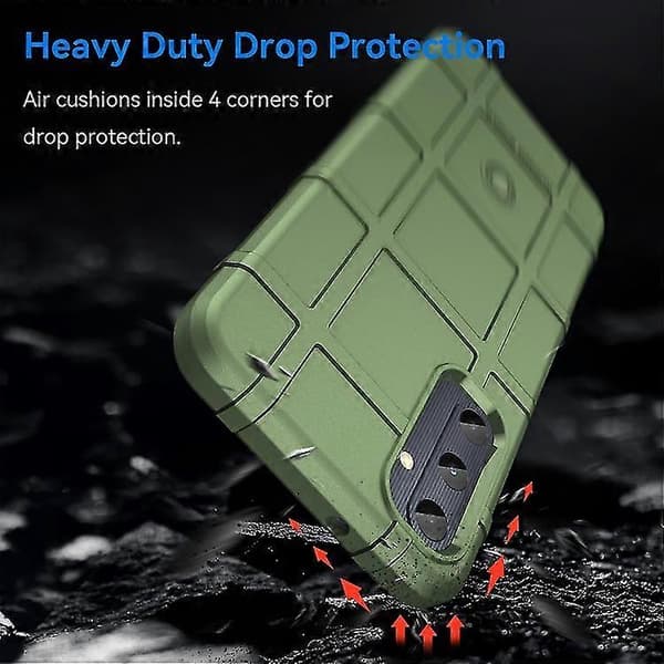 Fulltäckande Stötsäkert TPU-skal för Samsung Galaxy A05s Army Green