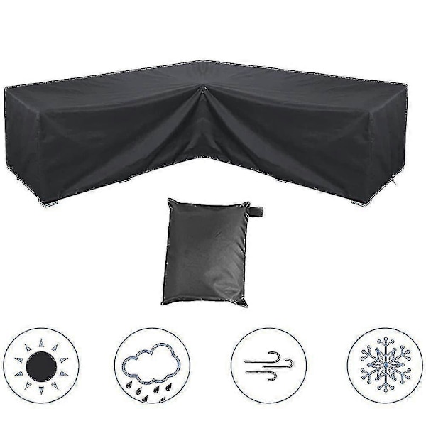 Hörnsoffskydd Vattentätt Trädgårdsmöbelset Skydd Utomhus Modulsoffa Skydd 270x270x90cm