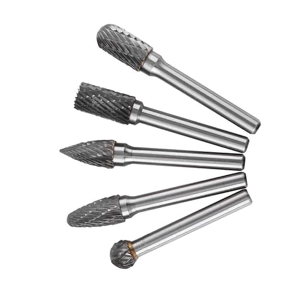 5 st Wolframstål Slipstift 6mm Skaft 10mm Huvud Roterande Frässtift Set