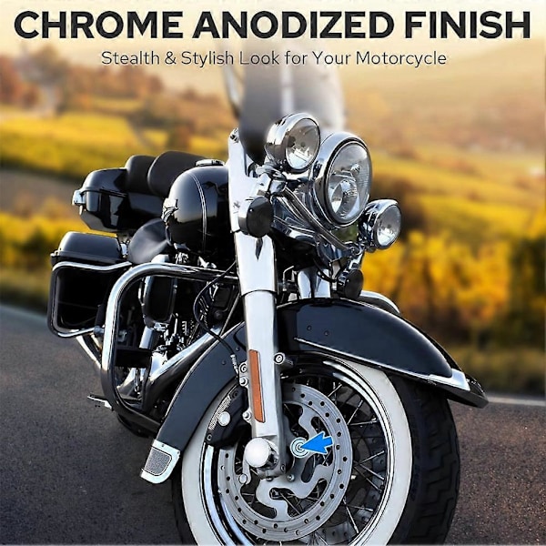 Frontakselmutterdeksler, Aluminium Akselmutterhetter for VRSC Softail Dyna Super Glide XL 883 1200